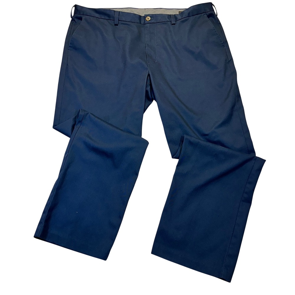 Nordstrom Men's Shop Chinos Mens 42x30 Navy Blue Smartcare Straight Fit Business